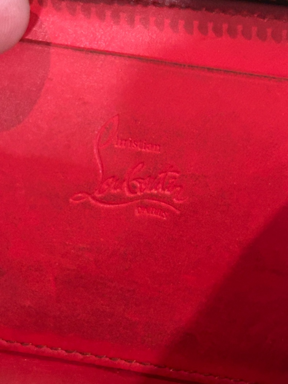 Christian Louboutin Wallet Studs Black Leather Zip EUC with coa - Picture 7 of 13